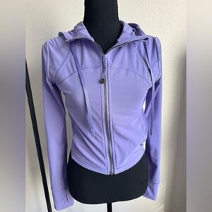 Lululemon mesh vent hooded cropped Define jacket purple sz4